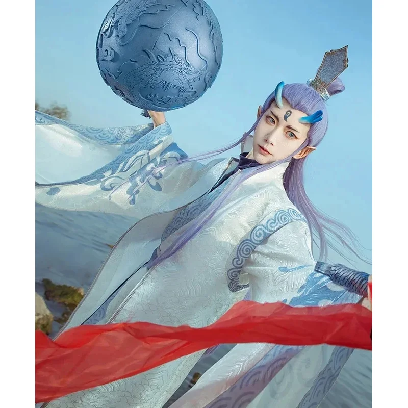 

DY20252019 New Chinese Anime Ne Zha Aobing Cosplay Costume Adult Dress+Wig Halloween Costume for Men