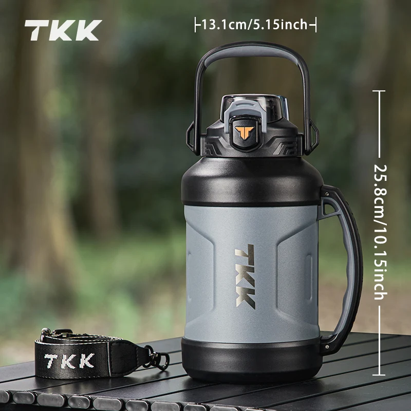 TKK 1650ml Large capacity insulated kettle,SUSU316 portable heat preservation kettle,56oz Keep warm & Cold insulation Vacuum cup