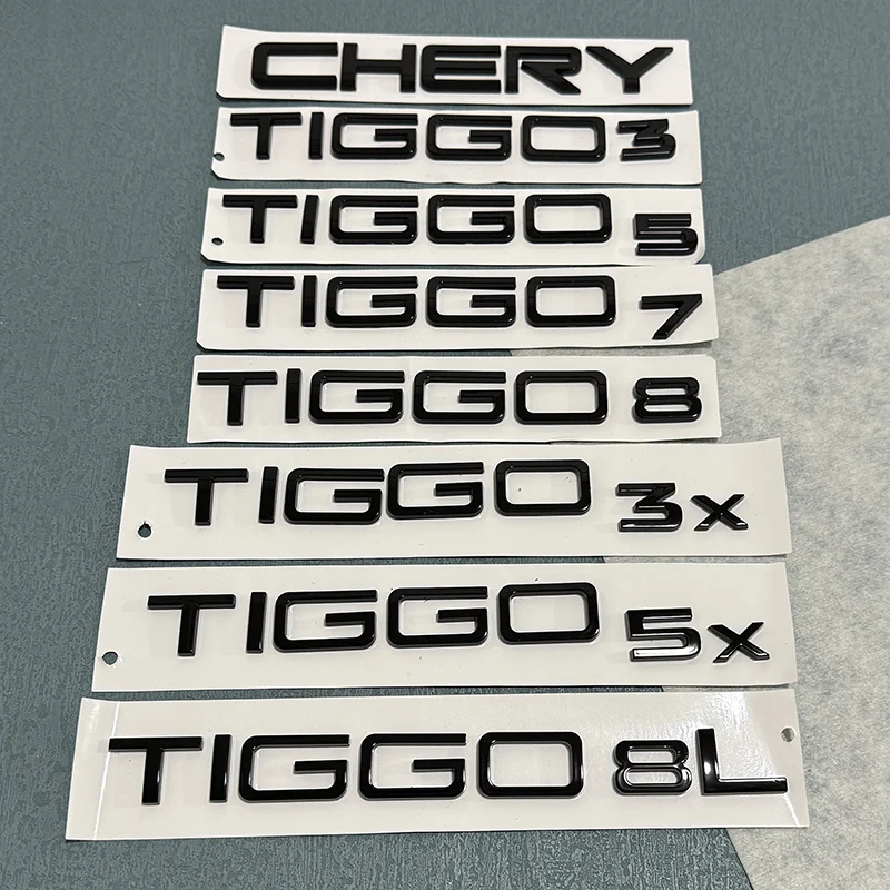 Car ABS Rear Trunk Words Letters Logo Badge Emblem Decals Sticker For CHERY TIGGO 3 4 5 7 8 PRO 3X 5X 8L 2005-2025 Accessories