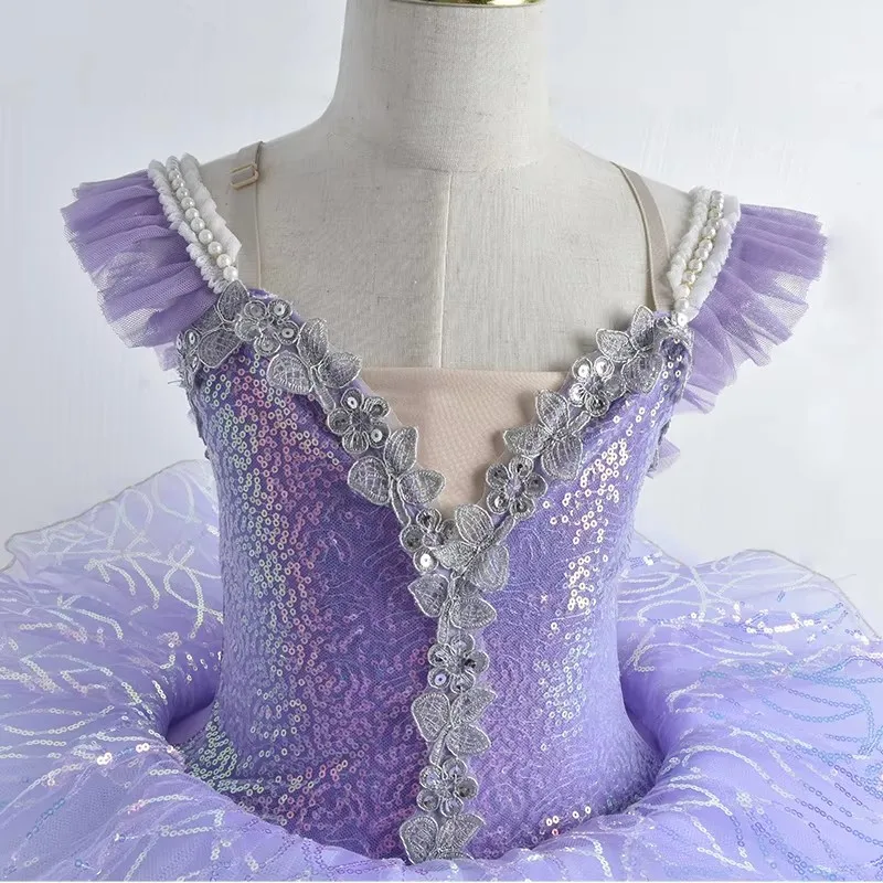 الكبار النساء الباليه توتو المهنية الباليه تنورات قصيرة هالوين زي ملابس الباليه فتاة بحيرة الفتيات الباليه الأرجواني