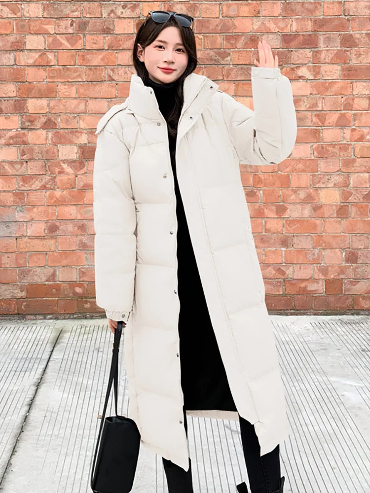 

PinkyIsBlack New Straight Casual Down Cotton Women Jacket Winter Long Parkas Coat Clothes Hooded Stylish Female Puffer Outerwear