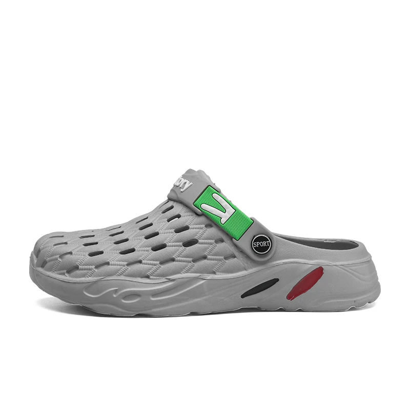 Mens Clogs Rubber Sandals Garden Shoes Outdoor Slippers Aqua Beach Shoes With Holes Upstream River Creek Big Size image 4