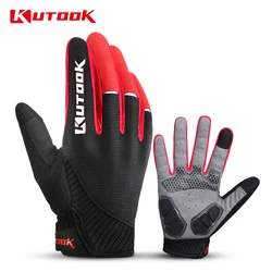 KUTOOK Cycling Gloves Full Finger Shockproof Bike Gloves Outdoor Camping Hiking Fishing MTB Gloves Guantes Ciclismo Touch Screen