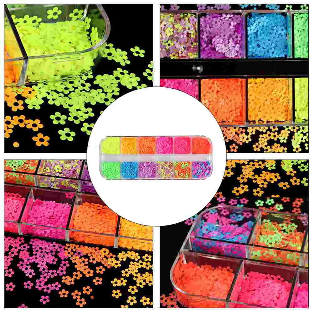 2-dozen steentjes voor nagels bloemornamenten confetti manicure pailletten decor lente pailletten glitter kleurrijk doe-het-zelf