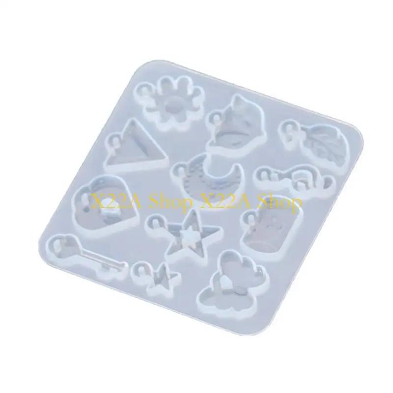 Unique Resin Earring Moulds Boho Flower Moon for Key Star Silicone Moulds Jewelry