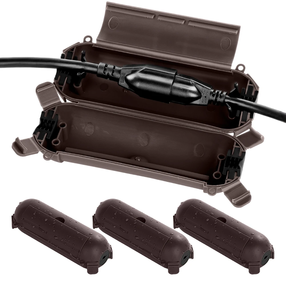 

4-пакетные водонепроницаемые коробки для наружного питания, бытовые розеточные коробки IP44, защита от дождя, защита от атмосферных воздействий для вилок, розетки, гирлянды