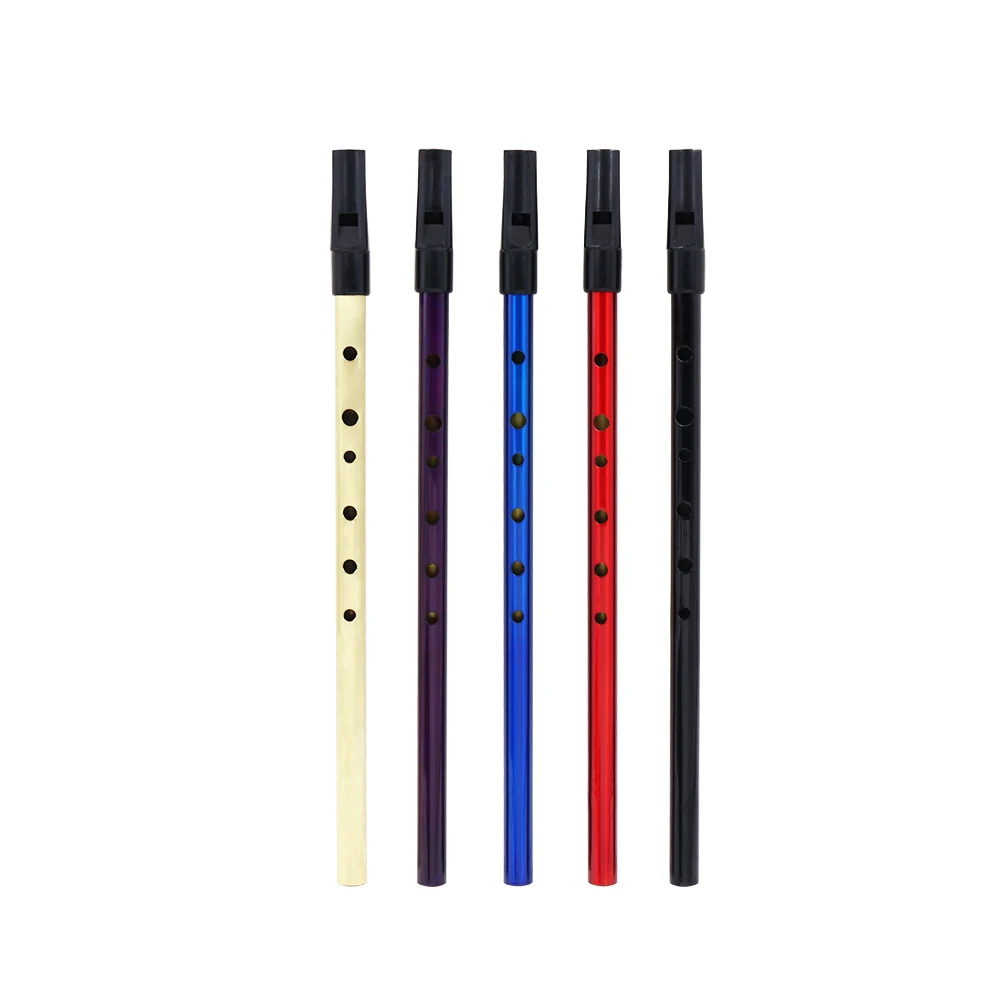 Irish Whistle Flute D Key 6 Holes Metal Ireland Flute Mini Pocket Tin Penny Whistle Aluminum Woodwind Musical Instrument