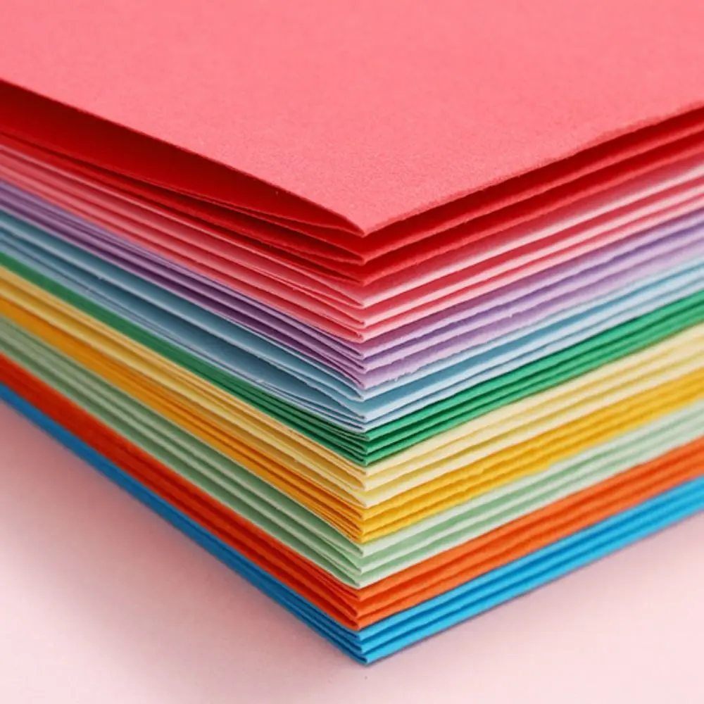 

50 Sheets A4 Handmade Colored Paper Set DIY 10 Colors Handmade Origami Montessori Handcraft Origami Handcraft Paper