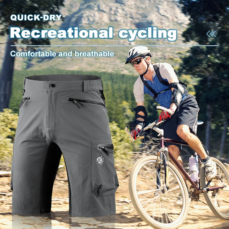 X-TIGER Cycling Mountain Shorts Bike Multi-Pockects Breathable Loose Road MTB Trouser Outdoor Sports Waterproof Cycling Pants