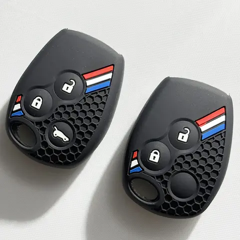 Silicone Car Key Case For Renault Trafic Clio Duster Logan Dacia Logan Duster Sandero For Nissan Terrano Almera Key Caps Shell