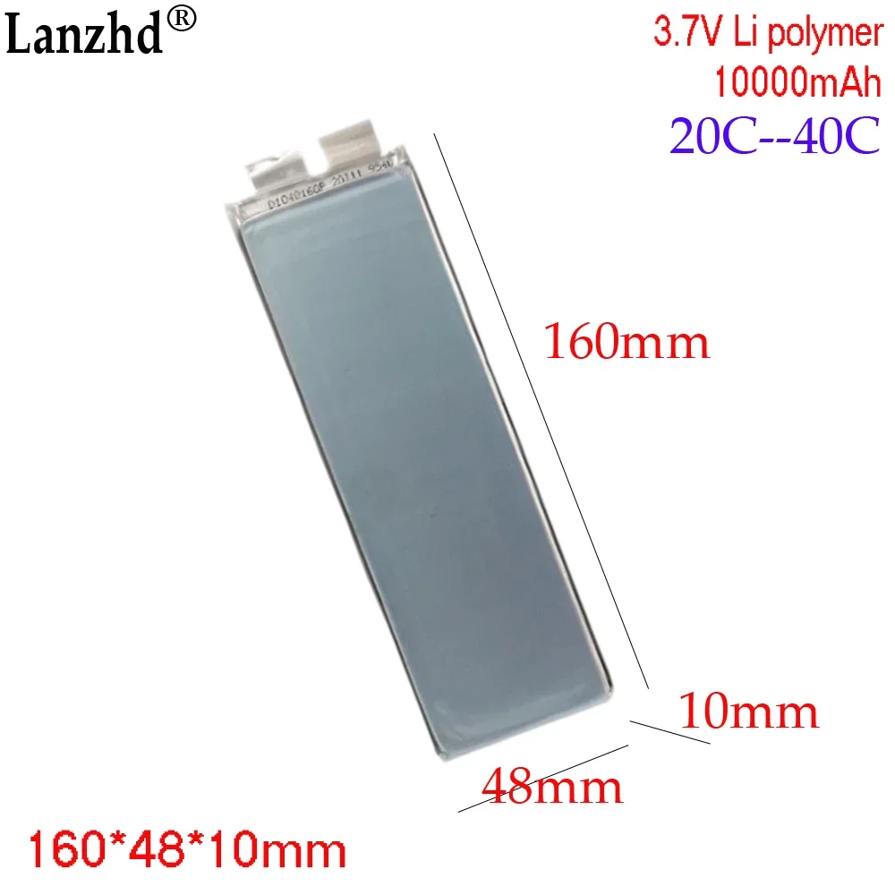 

3.7V High rate polymer 20C 40C Battery 10000mAh For Electric Motorcycle Starting power supply automobile igniter battery 1048160