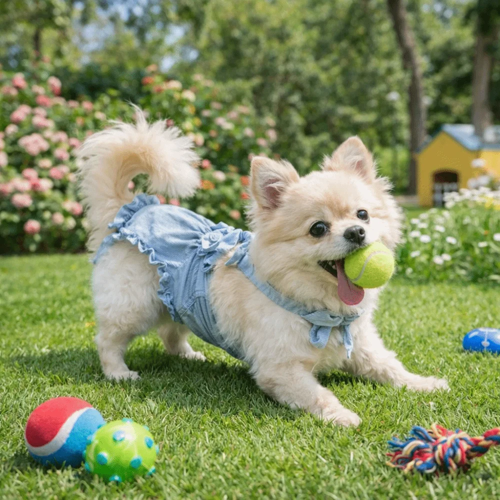 Adjustable Pet Physiological Pants Suspender-Style Thin Breathable Dog Sanitary Pants Bow Pet Dog Diapers Menstrual Period