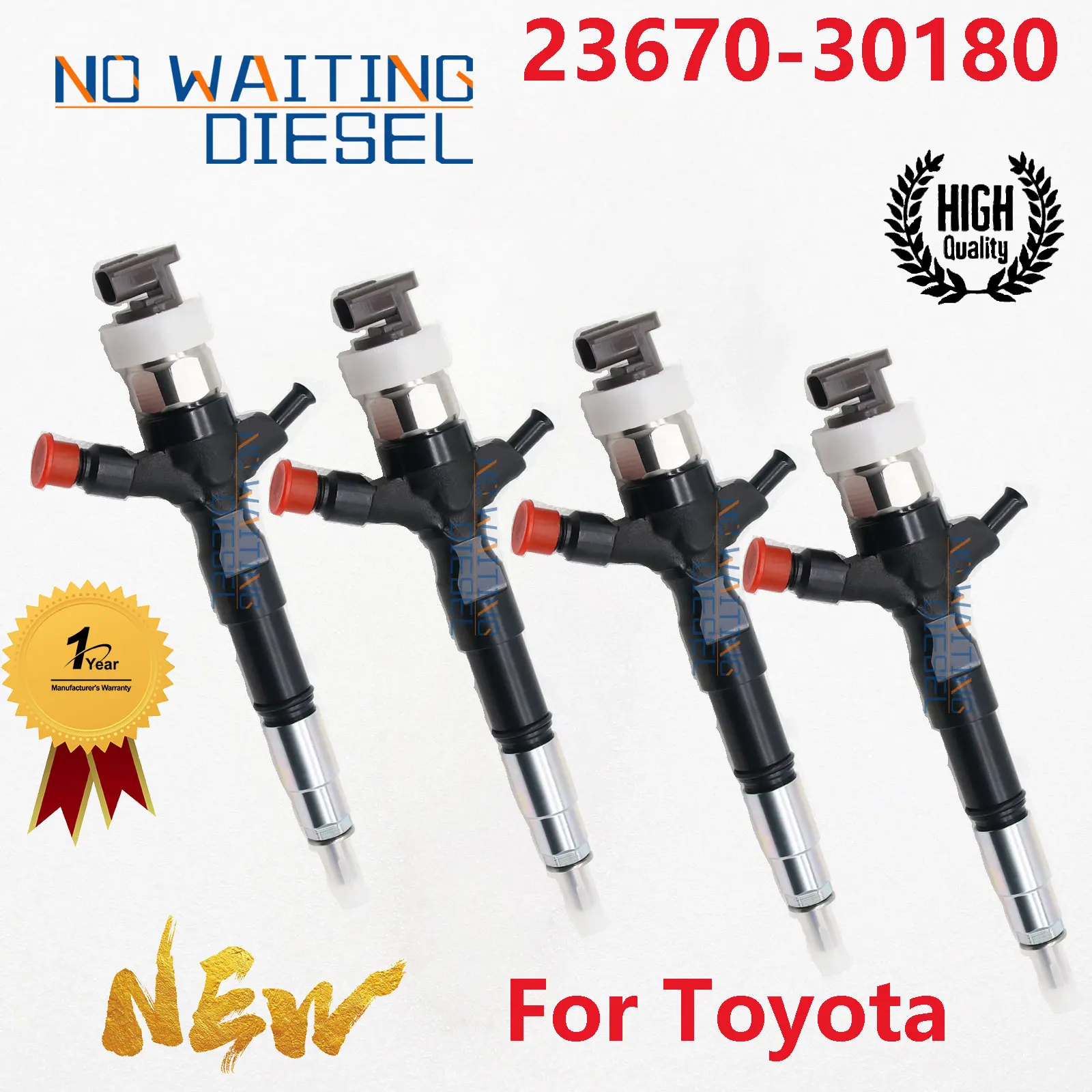 4PCS 23670-30180 Common Rail Fuel Injector 23670 30180 Diesel Injector Part Numbers 2367030180 For Toyota