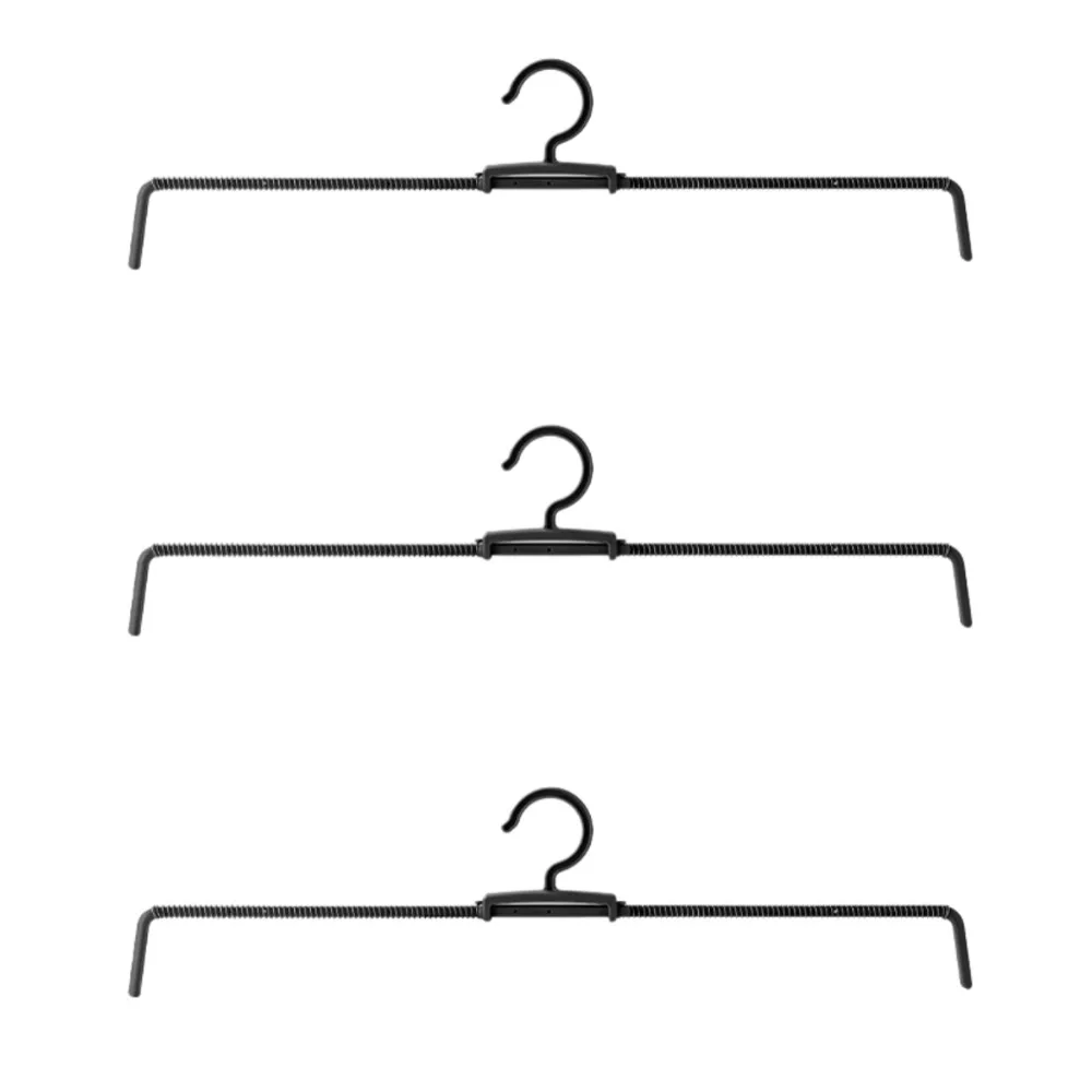 3pcs Stretchable Stainless Steel Spring Clothes Hanger Storage High Toughness Skirts Jeans Hanger Multifunctional