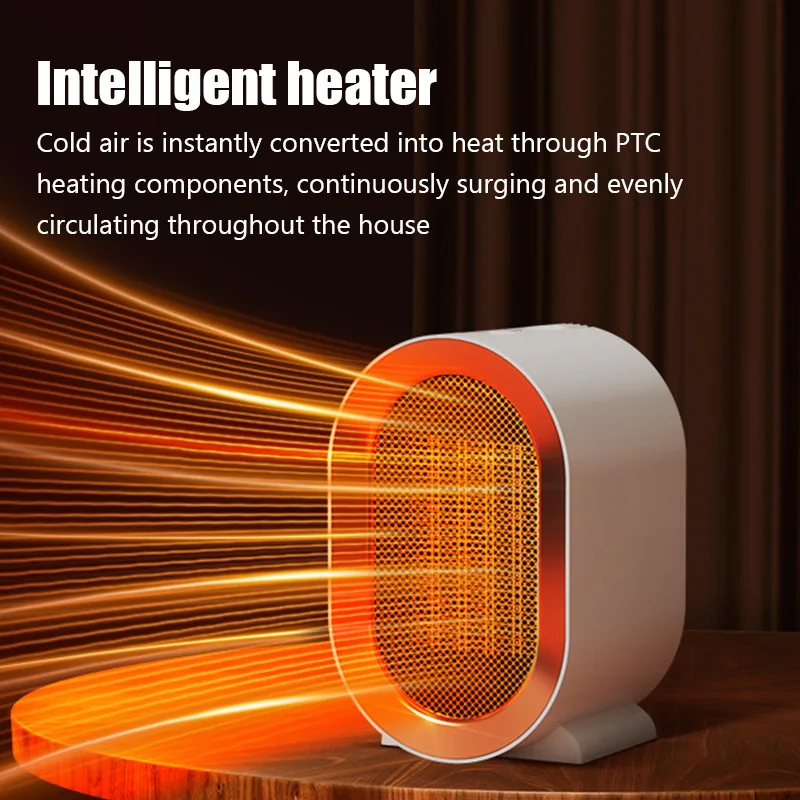 Portable Electric Fan Heater1200W For Home Destop Office Living Room Bedroom PTC Ceramic Rapid Heating Winter Air Blower Warmer