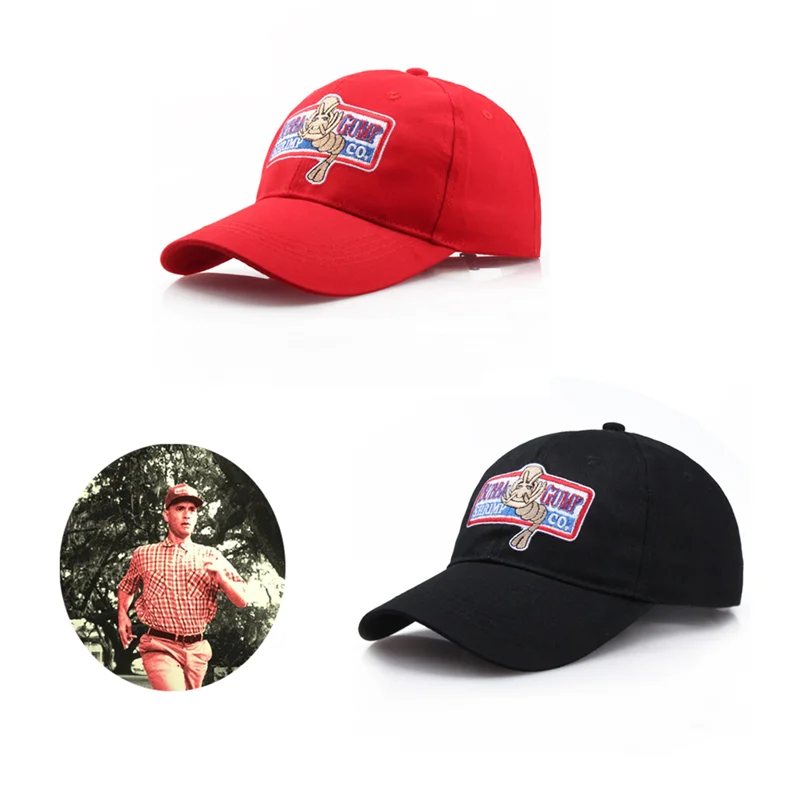 Red Bubba Gump Shrimp CO. Baseball Hat Forrest Gump Costume Cosplay Embroidered Snapback Cap Outdoor Sport