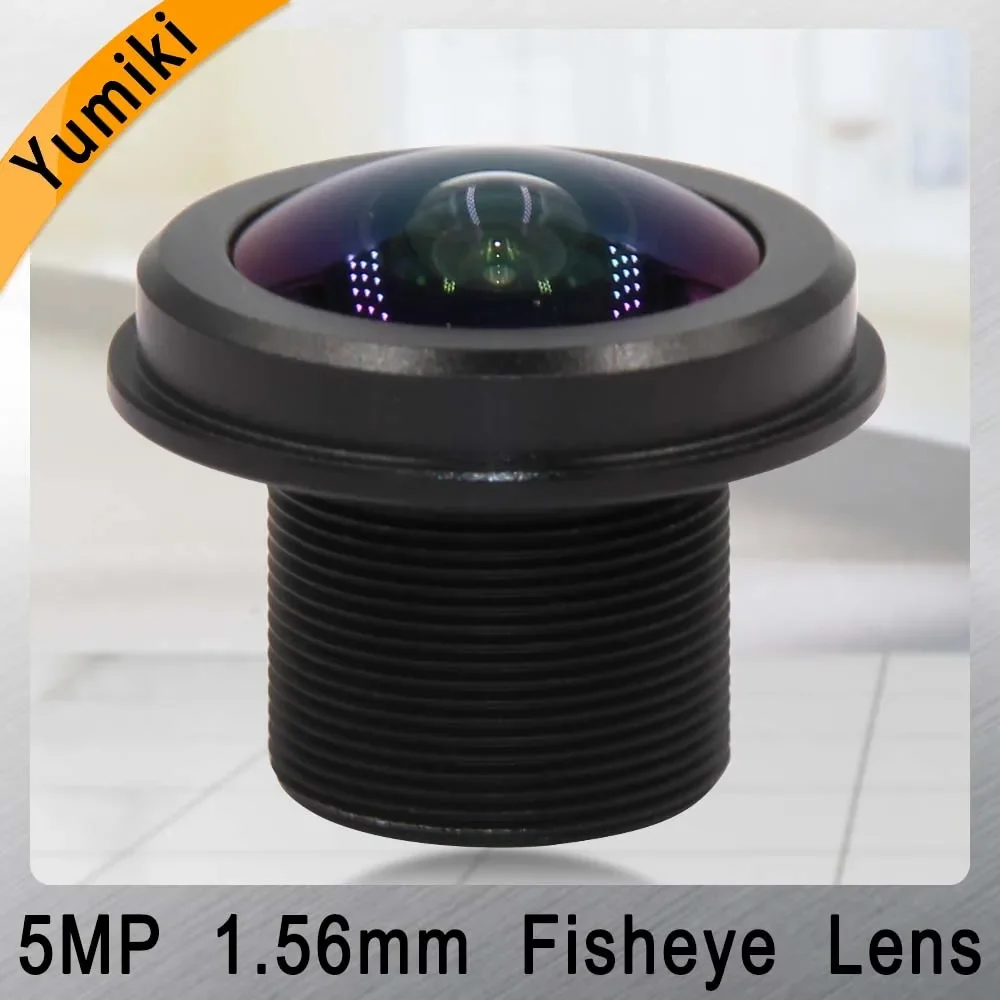 

Yumiki CCTV LENS 5MP 1.56mm M12*0.5 1/2.5" lens Fisheye 360degree for CCTV Security 1080P IP camera