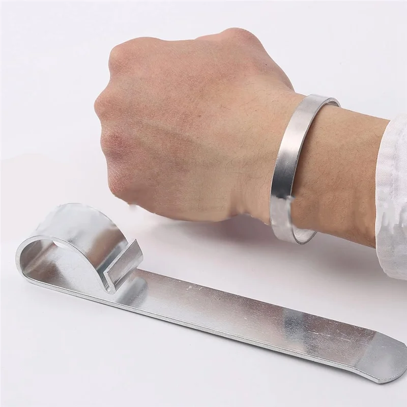 ABBO-DIY Kit de ferramentas de pulseira de aço inoxidável de 9 peças com barra de dobra de alta dureza para fabricantes de joias
