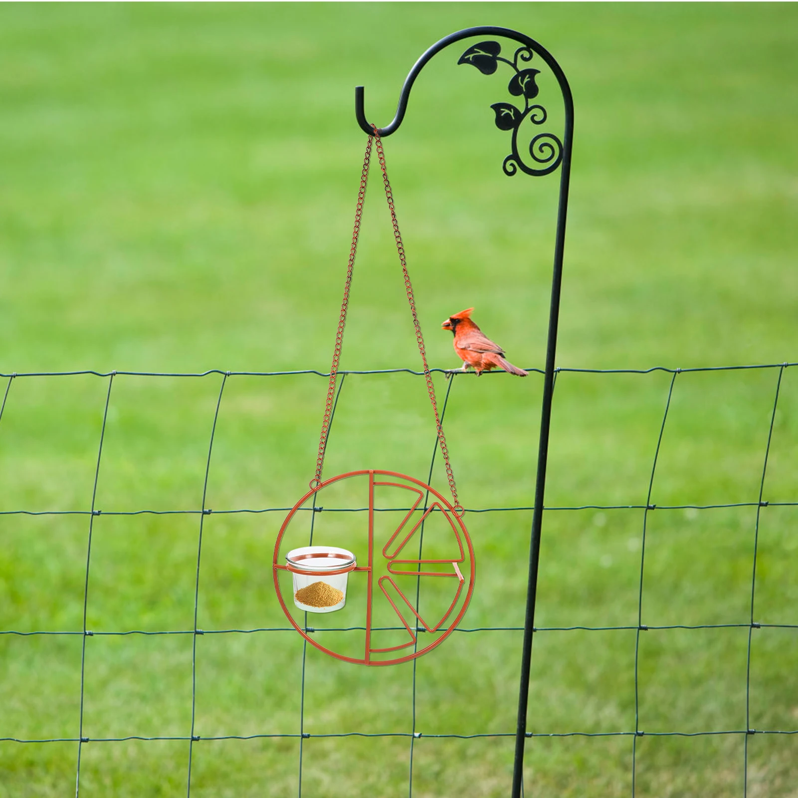 

Metal Hanging Bird Feeder Durable Outdoor Balcony Garden Feeder for Hummingbirds Wild Birds Bird Feeders for Outdoors Hanging