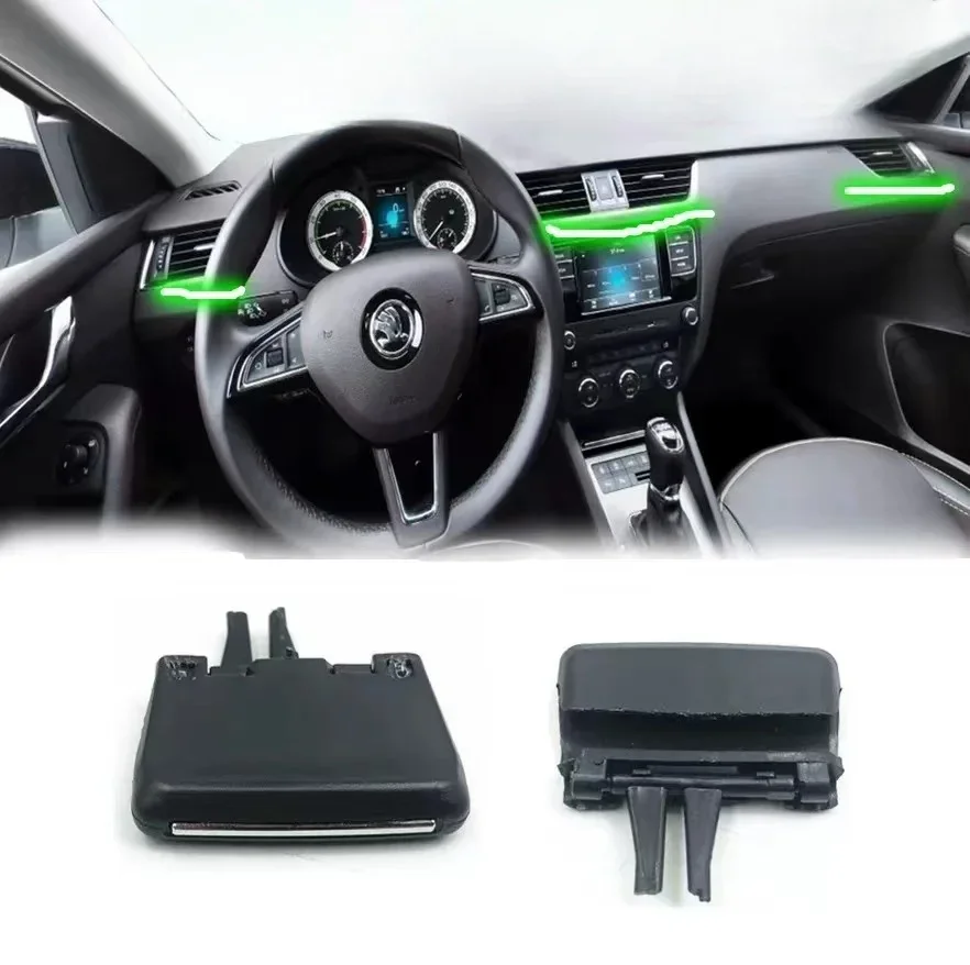 x1/x2/x4 Adjustment Knob Dash Air Vent Grill A/C Trim Slide Tab Clip For Skoda Octavia 3 RS MK3 A7 2015 2016 2017 2018 2019 2020