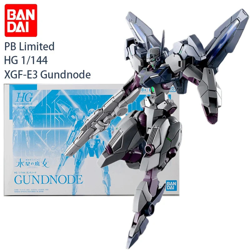 

In Stock BANDAI PB Limited HG 1/144 Mobile Suit Gundam: The Witch From Mercury XGF-E3 Gundnode Anime Action Figures Assembly Toy