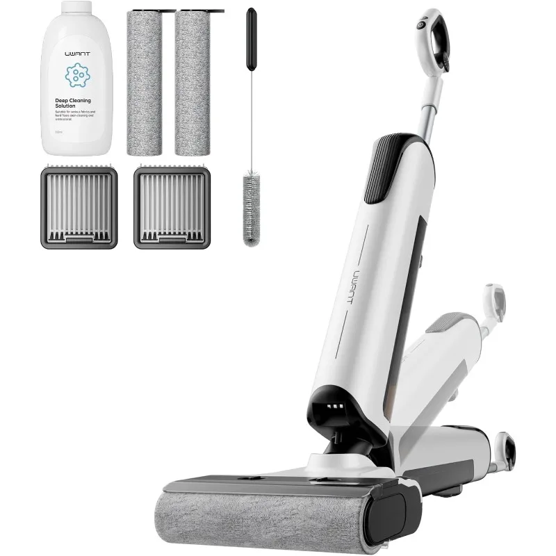 

D100 Wet Dry Vacuum Cleaner 180°Lay-Flat Vacuum Mop All in One with 18000Pa Suction Auto Self-Cleaning Anti Odor Stick Pus