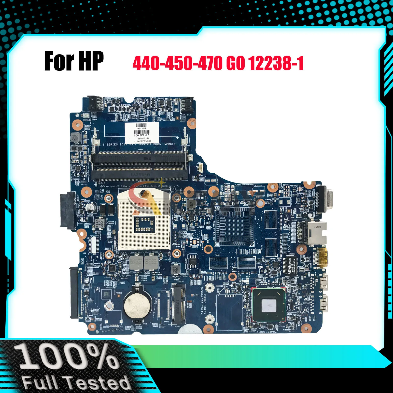 

12238-1 Laptop Motherboard 721525-501 721525-001 For HP ProBook 440 450 470 G0 With HM76 DDR3L 100% Fully Tested