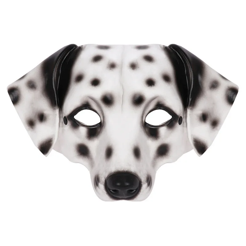 หน้ากากดัลเมเชี่ยนสุนัขคอสเพลย์ Props Carnival Ball Face Mask Canids คอสเพลย์เครื่องแต่งกาย Party ผู้ใหญ่ที่สมจริงหน้ากากสัตว์เลี้ยง