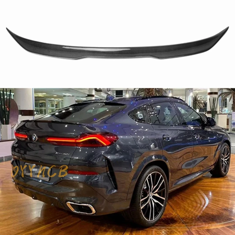 G06 PRO Style Real Carbon Fiber Car Rear Wing Trunk Lip Spoiler For BMW X6 & X6M F96 2020+