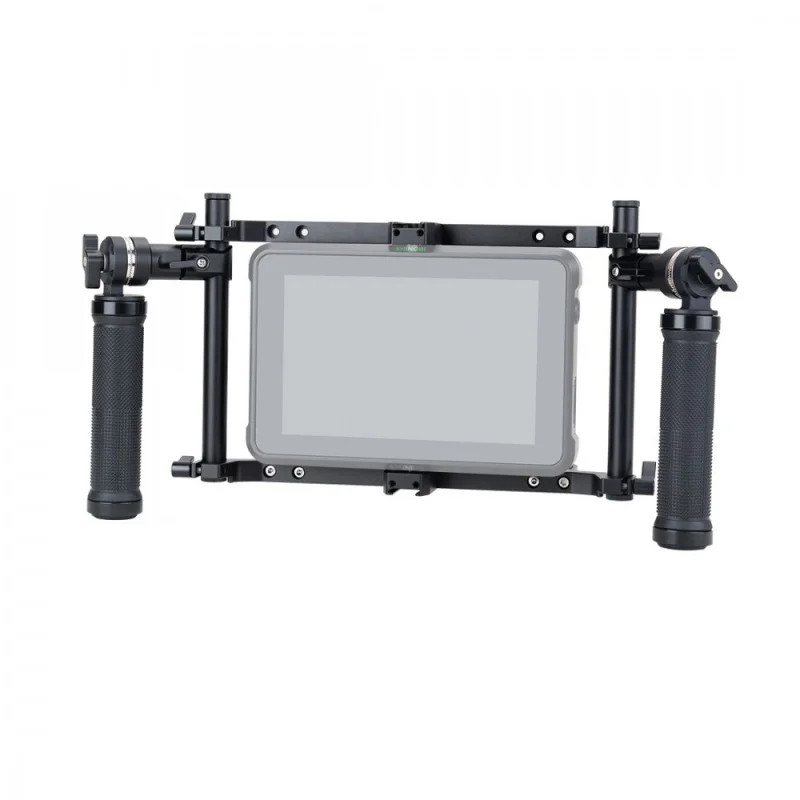 NITZE Director’s Monitor Cage with Rubber Grips Adjustable Height for 7”and 9” LCD Monitors - JSQ-002