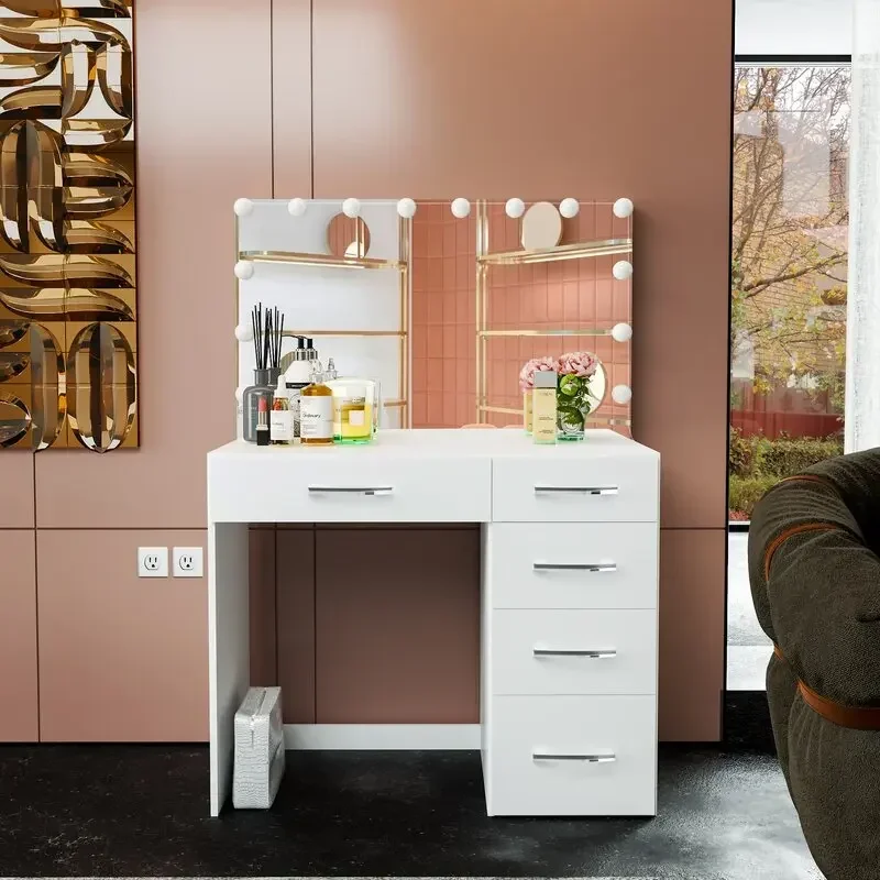

#For 38'' Wide Vanity with Mirror Dressing Vanity Dressing Cabinet Bedroom Furniture&