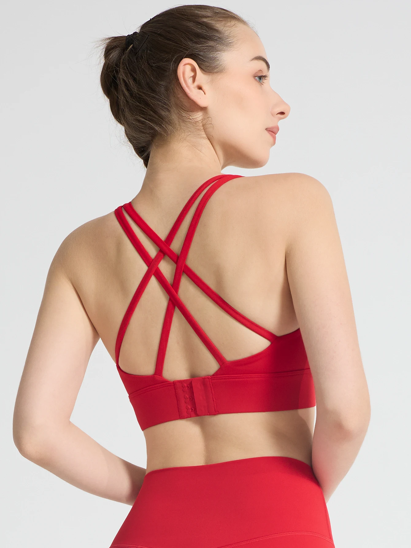 Neuer Modischer Damen-Sport-BH mit Kreuzträgern, Schöner Rücken, Stoßfest, Bequem für Outdoor-Jogging, Fitness und Yoga