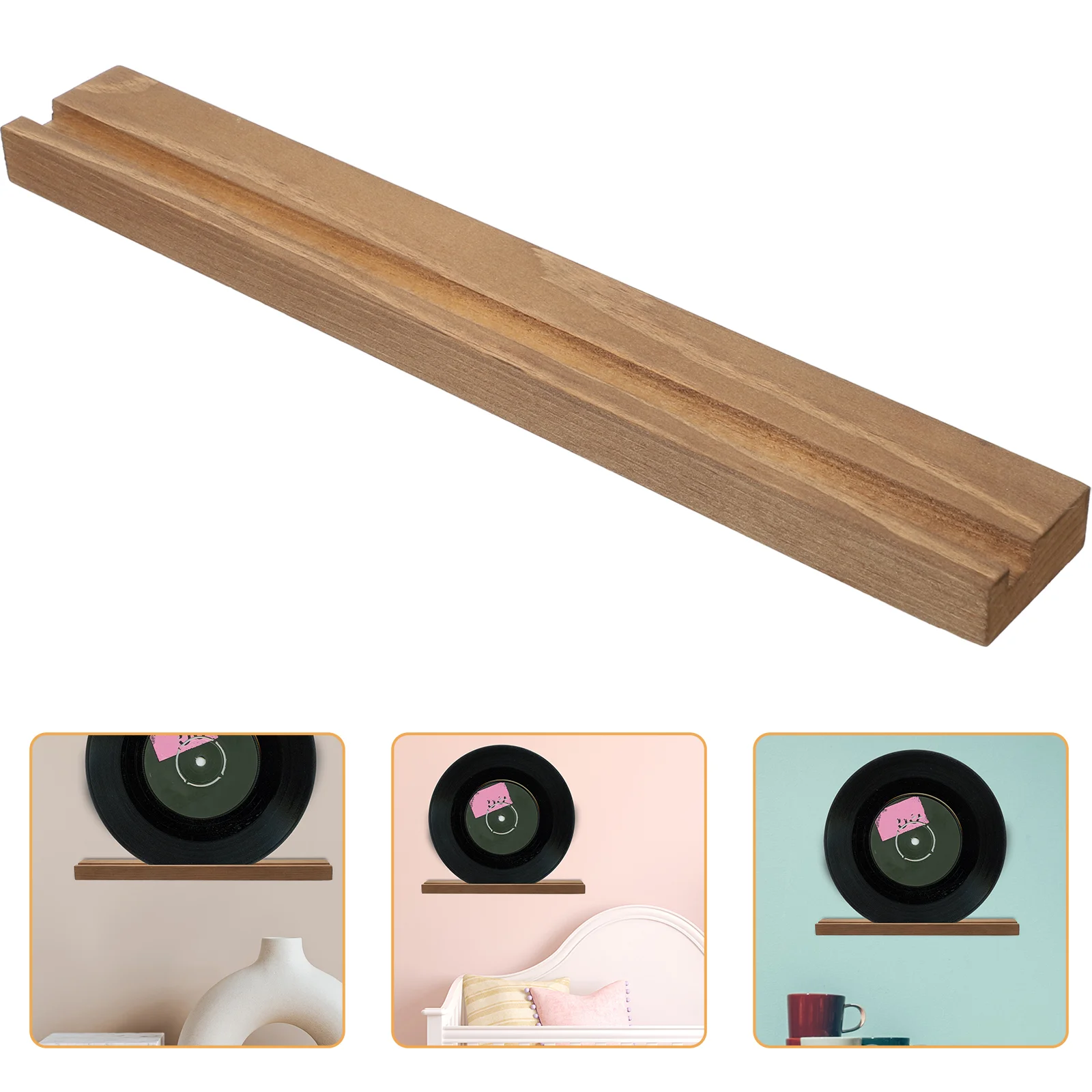 

s Wooden Vinyl Record Stand Simple Design Black Phonograph Album Holder Display Rack Living Room Cafe Office CD