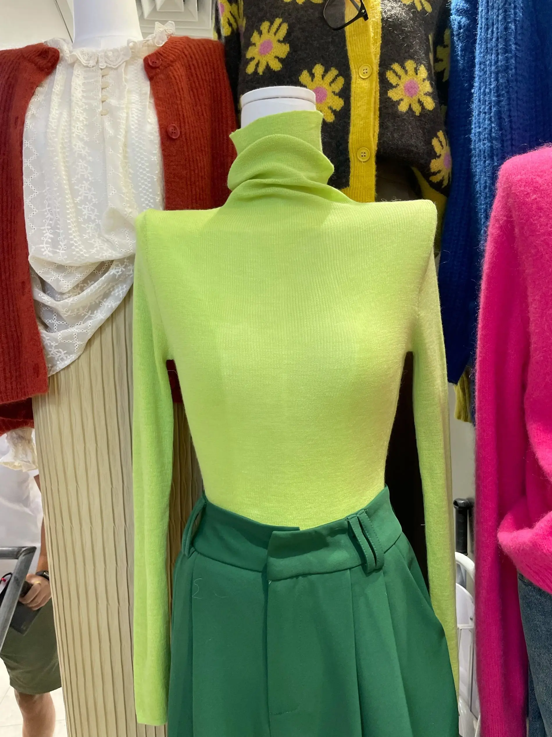 

Вязаный свитер Camere для женщин, с высоким воротником, облегающий, из тонкой шерсти, новый дизайн, модный, удобный, для осени и зимы