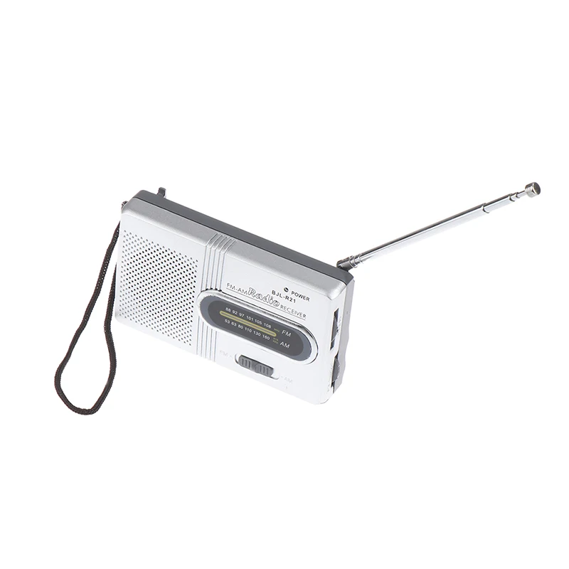 Portable Mini Radio Handheld AM FM Music Player Speaker Outdoor Stereo Radio with Telescopic Antenna
