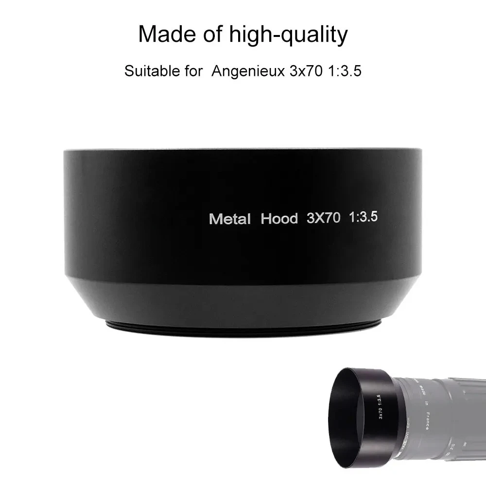 LinGo Screw in Metal Lens Hood Shape for Angenieux 3x70 1:3.5, 70-210 mm f3.5,Camera Lens Hoods