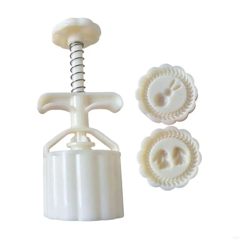 Pastry Mould Press 75G Hand Press Pastry Tool With 2 Interchangeable Stamps for Home Baking, Family Dessert Preps, and Y5GB