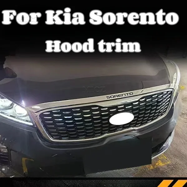 

For Kia Sorento Accessories Car Styling 1pc/set ABS Chrome Engine Lid Cover Trim Hood Guard 2015 -2020