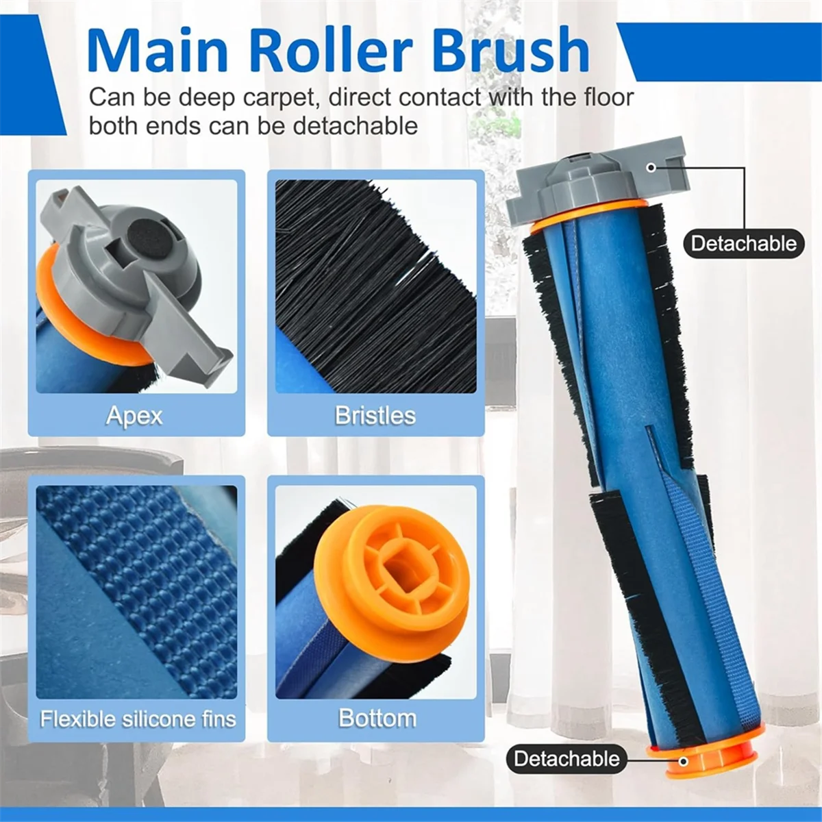 قطع غيار A01M لـ Shark AV2610WA RV2610WA Matrix Plus 2- In-1 جهاز آلي لتنظيف الأتربة الجانب الرئيسي فرشاة تصفية المماسح