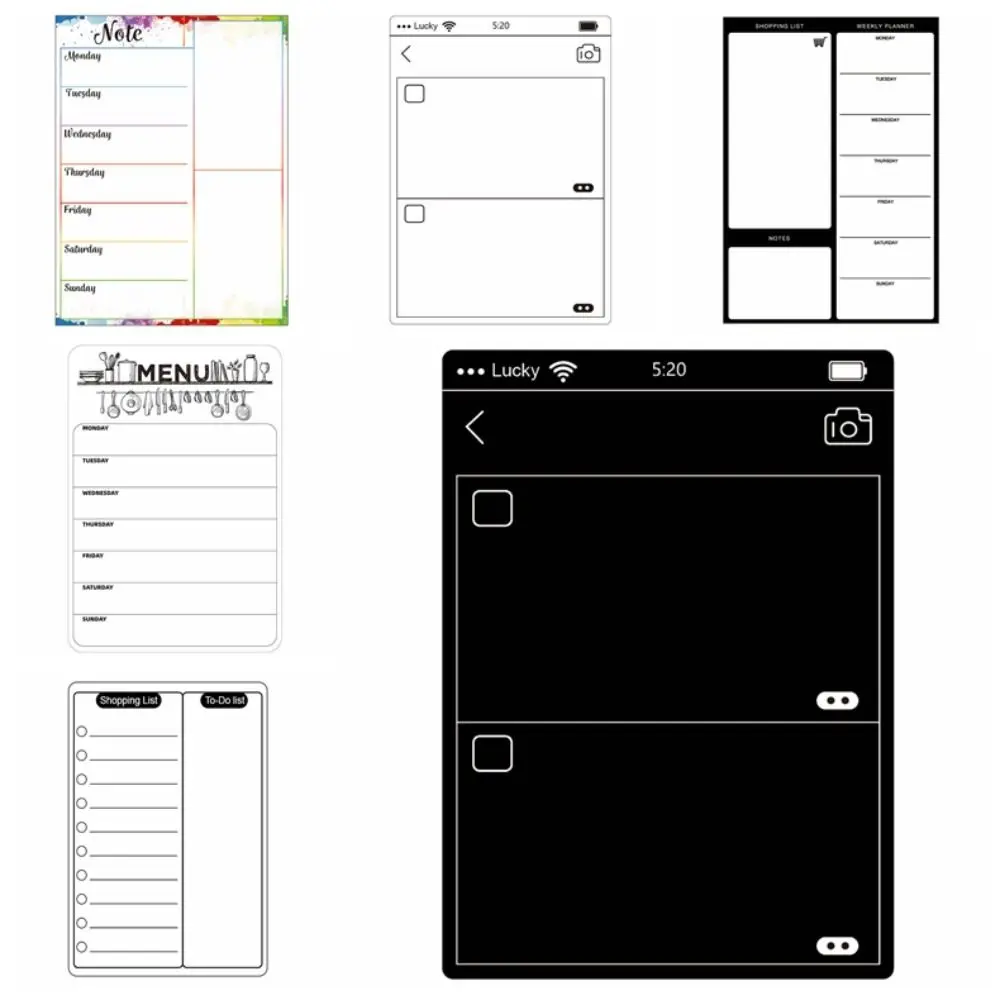 Magnetische Dagelijkse Wekelijkse Maandelijkse Planner Kalenderschema Om Te Doen Lijst Whiteboard Koelkast Sticker Bericht Notitie Menu