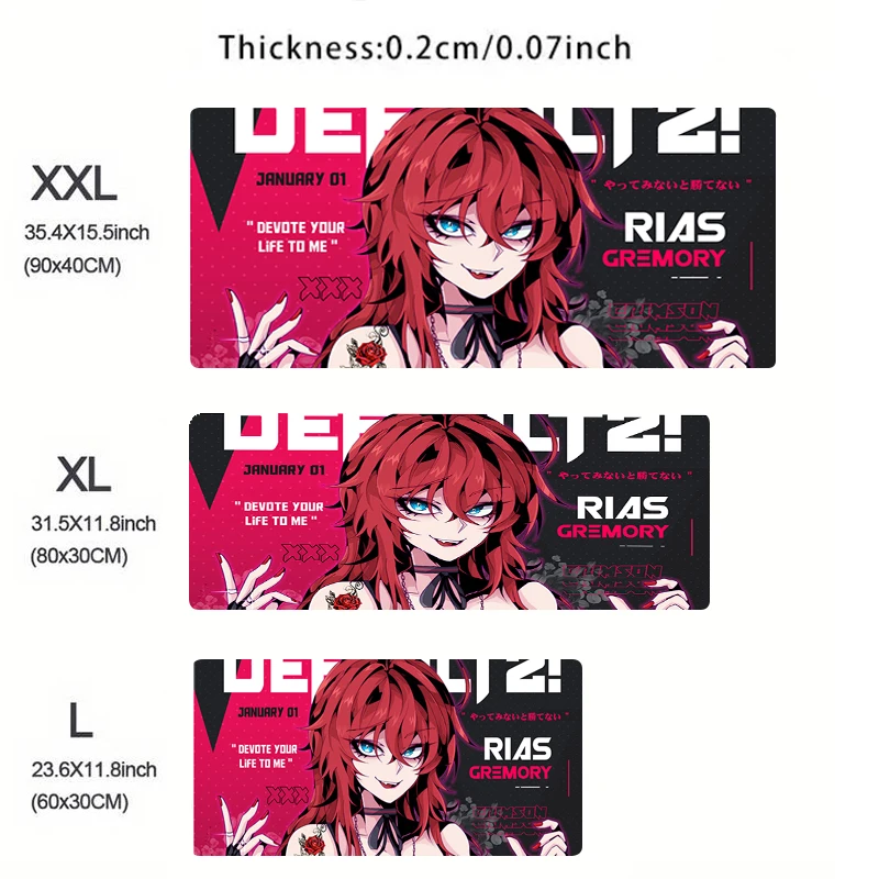 XXL Mousepad Computer RIAS Anime Sexy Girls Keyboard Pad Mouse Mat Gamer Soft Office Carpet Table Mat Desktop 900X400 Mouse Pad
