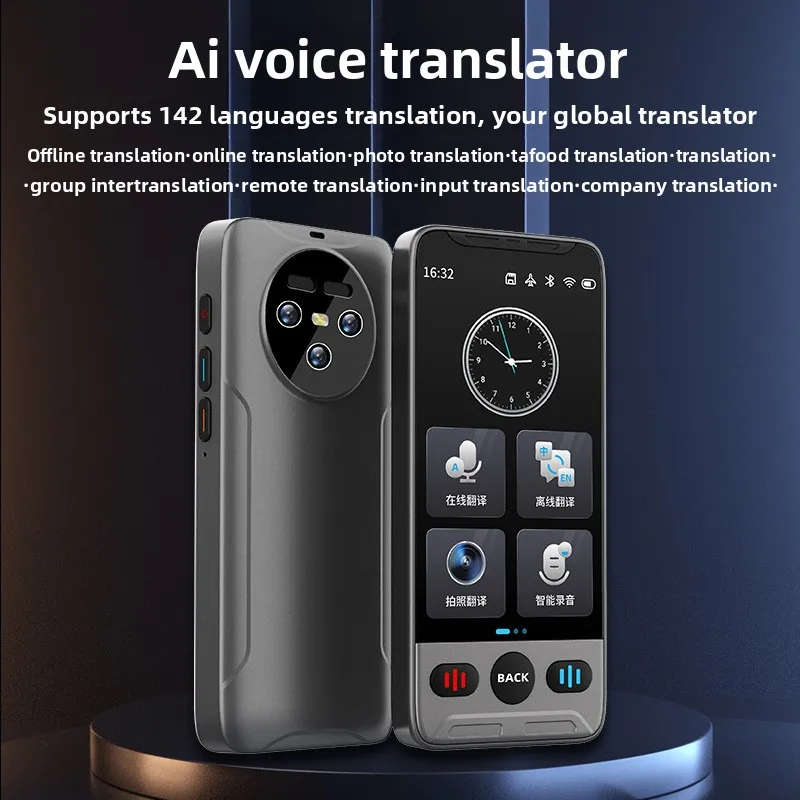 

New Portable Smart Voice Translator Offline 142 Languages ​​business Travel Photography Translation Worldwide