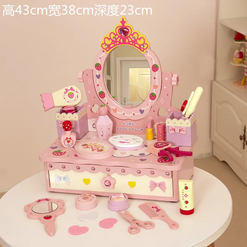 Girls, princesses, children's makeup table, dressing table, home wash table, new year's birthday gift, jewelry box, ages 3-7