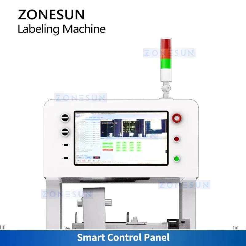 ZONESUN ZS-STB2 Automatic Dual Vision Labeling Machine Flat Surface CCD Alignment Labeler for SFP Module Card