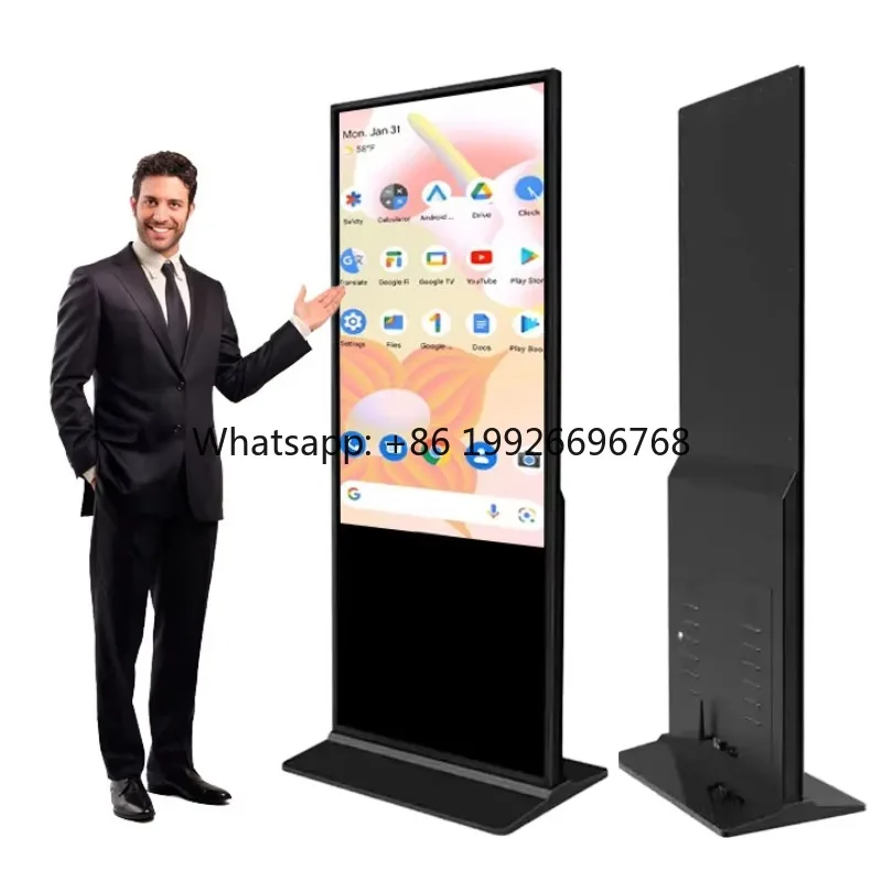43 Inch LCD Vertical Stand Indoor Screen Display Kiosk Electronic Digital Signage Advertising Totem for Shopping Mall
