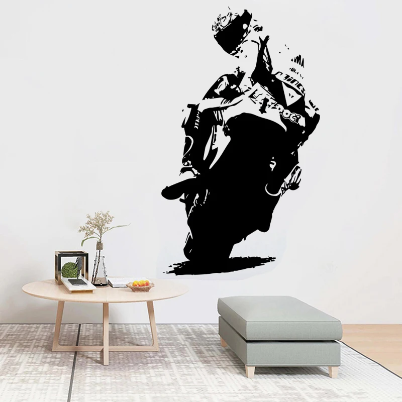 Racing Motorcycle Wall Sticker Superbike Motorbike VInyl Decal Boys Kids Room Bedroom Decor Motorcyclist Home Decor Autocycle