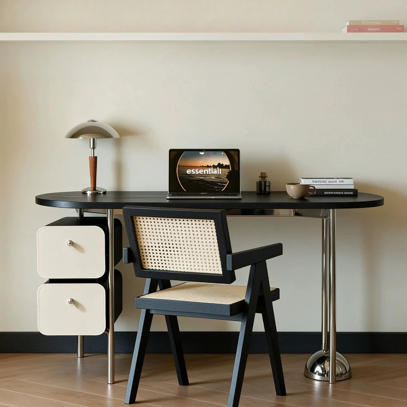 Home study desk Solid wood Italian minimalist boss office Reading and writing desk