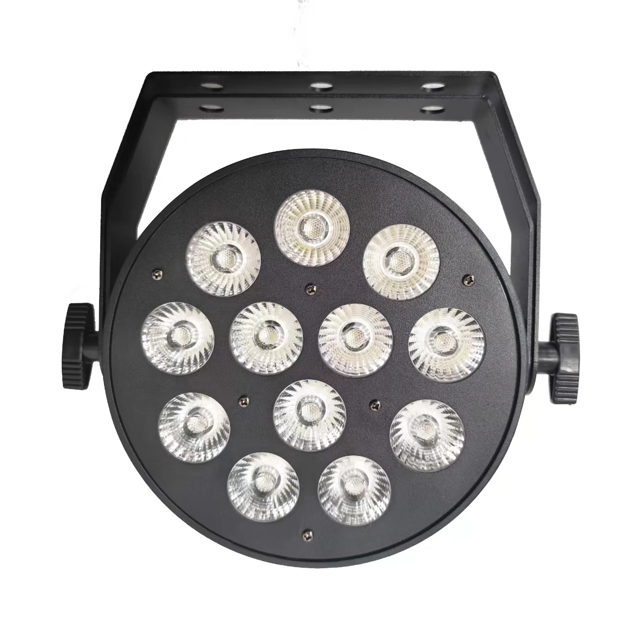YYHCDMX512 Contas de luz LED super brilhantes Mini controle remoto 12X10W RGBW 4 polegadas 1 LED PAR lâmpada de mesa de dança