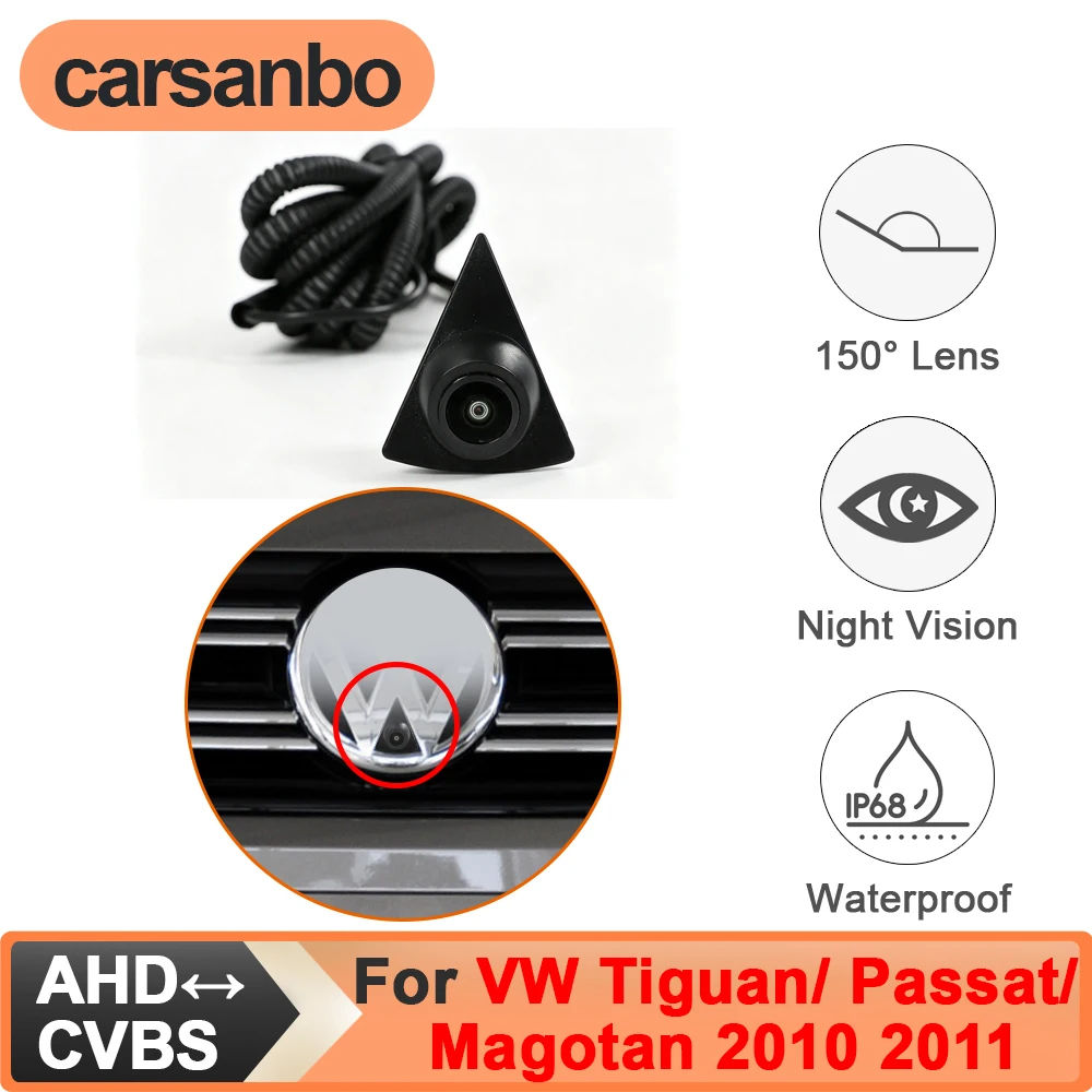 Carsanbo For Volkswagen Tiguan Passat Magotan 2010 2011 Car Front View Camera 150° CCD AHD Fisheye Lens Night Vision Waterproof
