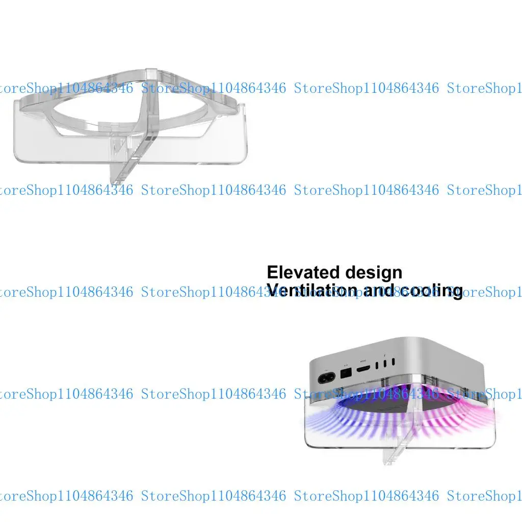 

5asd Acrylic Heat Dissipation Base Bracket External Switches Button Hollow Ventilation for mini Host Bracket